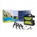 Set generator de curent cu panou solar 10 W, acumulator 12V/7Ah, 4 becuri LED, lanterna, 4xUSB, radio & MP3 player